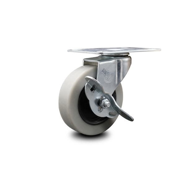 3 Inch Thermoplastic Rubber Wheel Top Plate Swivel Caster with Brake SCC